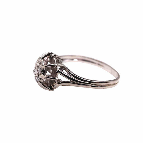 Bague 50 Bague or blanc Diamants 58 Facettes 13660