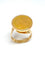 Bague 63 Bague en or jaune 18 carats sertie d'une piéce de 10 Francs Coq en 900/1000 58 Facettes