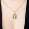 Pendentif Médaille or jaune et émail et pierres 58 Facettes SNA1227
