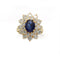 Bague Marguerite - Or jaune, Diamants & Saphir