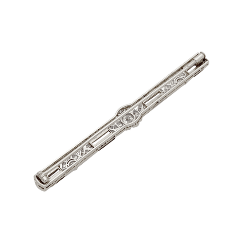 Broche Broche Art Déco, platine, or blanc, diamants, émail. 58 Facettes 34375