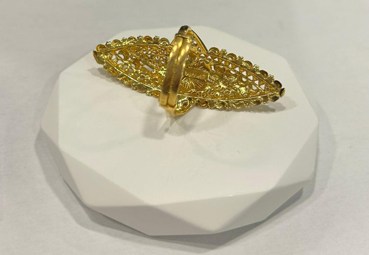 Bague 50 Bague marquise or jaune 58 Facettes LP790