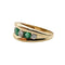 Bague 55 Bague en or jaune, émeraudes et diamants 58 Facettes