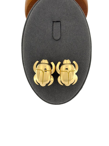 Boucles d'oreilles Boucles d'oreilles "Scarabée" en or jaune de Cartier 58 Facettes