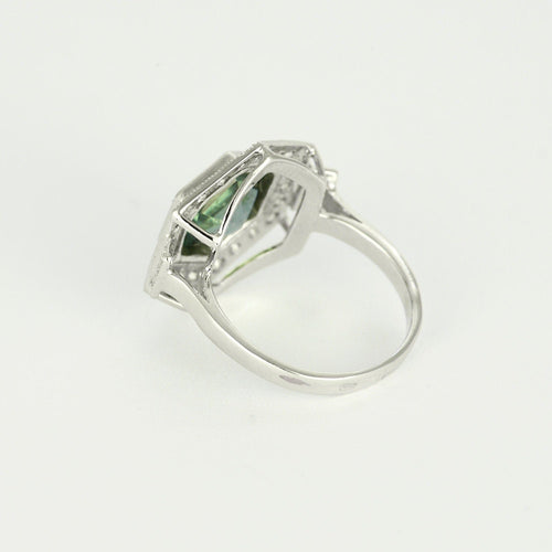 Bague Bague hexagonale tourmaline diamants 58 Facettes
