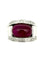 Bague 58 Bague or blanc 18K, diamants et rubis 11ct certifié 58 Facettes