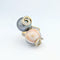 Bague Bague cocktail en or jaune perle grise de Tahiti et agate 58 Facettes 32034