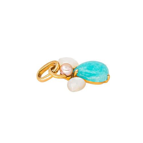 Pendentif Isabelle Langlois Pendentif   Or rose Amazonite, Nacre, Perle rose 58 Facettes 4521849CN