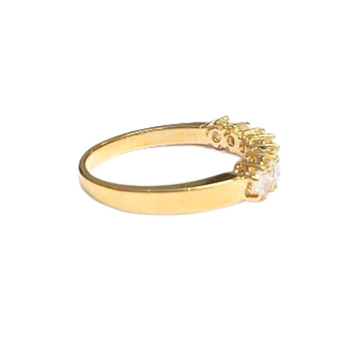 Bague SORTIJA CINTILLO CONTEMPORÁNEO de ORO 18 kts con DIAMANTES 58 Facettes Q120B