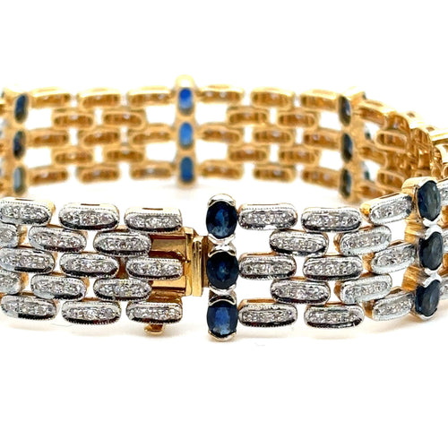 Bracelet Bracelet or saphirs diamants 58 Facettes 1.0000034/1