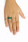 Bague 52 Bague Art Déco en platine ornée d'émeraudes, d'onyx et de diamants 58 Facettes 50306