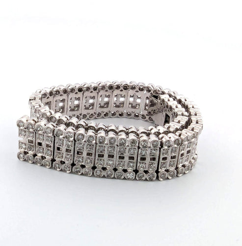Bracelet Bracelet en or blanc avec diamants 58 Facettes