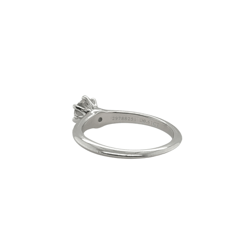 Bague Tiffany and Co - Solitaire Setting Platine - 0,61 carat 58 Facettes 1.0000474/1