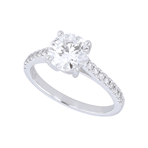 Bague TIFFANY & CO - Solitaire or blanc 58 Facettes