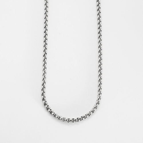 Collier CHOPARD - Collier à maille jaseron en or gris 58 Facettes