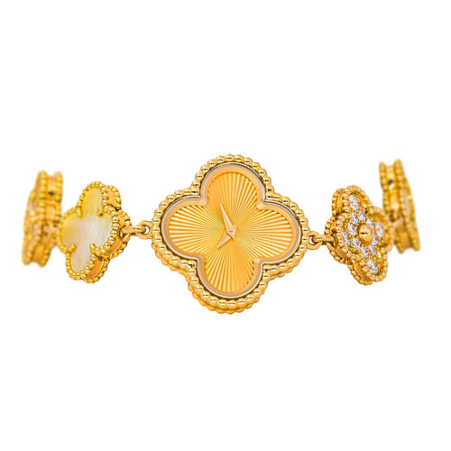 Montre Van Cleef & Arpels  Montre Sweet Alhambra Or jaune Diamant, Nacre 58 Facettes 4668036RV