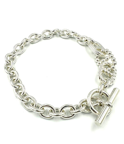 Collier HERMES. Collection Chaine d'ancre Parade, collier TGM en argent 58 Facettes