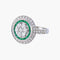 Bague 57 Bague style Art Déco Diamants Emeraudes 58 Facettes AB67