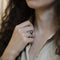 Bague 53 Bague en or gris 18K avec perle grise et 0,60 ct de diamants G-VS - Vers 2000 - Taille 53 58 Facettes FB10691