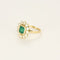 Bague 54 Bague en or jaune, émeraude et diamants 58 Facettes DIE1614X2