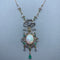 Collier Collier en or jaune argents diamants émeraudes opale 58 Facettes