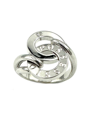 Bague 54 PIAGET. Collection "Possession", bague or blanc 18K et diamant 58 Facettes