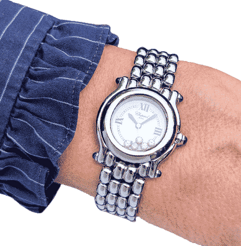 Montre CHOPARD - Happy Sport 5 Diamonds 5 Sapphires 58 Facettes