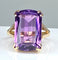 Bague Bague or jaune améthyste 13,36 carats 58 Facettes AB398