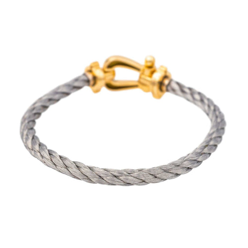 Bracelet Fred Bracelet Force10 Or jaune, Acier 58 Facettes 4289524RV