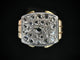 Bague 58 Bague modèle Tank d'époque 1940/50 deux ors diamants 58 Facettes