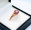 Bague 56.5 Ancienne bague fleur or jaune sertie de rubis et perle 58 Facettes