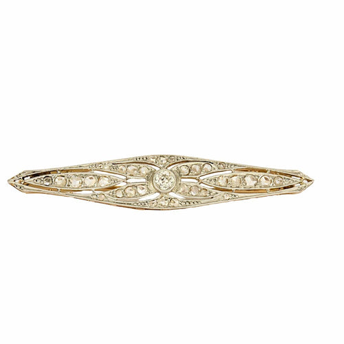 Broche Broche barette or gris  et diamants 58 Facettes BEA3369