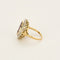 Bague 49,5 Bague pompadour en or jaune, blanc, améthyste et diamants 58 Facettes CAS0213