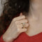 Bague 59 Bague chevaliere en or jaune 18K sertie de 1,00 ct de diamants brillants K-VS - Taille 59 58 Facettes FB09348