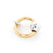 Boucles d'oreilles RAINBOW K - Mono-boucle d'oreille or jaune, or blanc et diamants 58 Facettes 85788