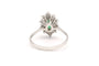 Bague 60 Bague contemporaine en or blanc 18 carats sertie d'une émeraude et de diamants "taille" brillant (+-0.6ct) 58 Facettes B596