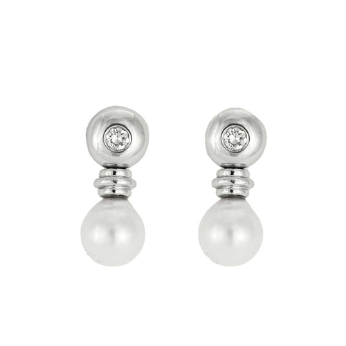 Boucles d'oreilles Boucles d'oreilles perle de culture et diamant 58 Facettes