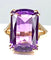 Bague Bague or jaune améthyste 13,36 carats 58 Facettes AB398