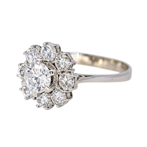 Bague 56 Bague  Marguerite  Or blanc Diamant 58 Facettes 4033242CN