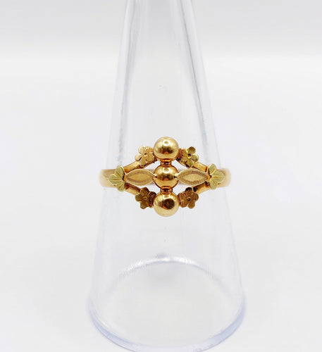 Bague 57 Bague victorienne ciselée or rose et or jaune (circa 1880) 58 Facettes A05338