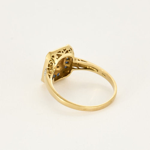 Bague 63,5 Bague en or deux tons, saphirs et diamants 58 Facettes B250577
