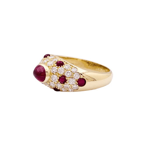 Bague 52 Bague Cartier, "Corinthe", or jaune, rubis, diamants. 58 Facettes 34409