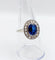 Bague 56 Bague pompadour or blanc et platine, saphir, diamants taille rose (circa 1910) 58 Facettes A04541