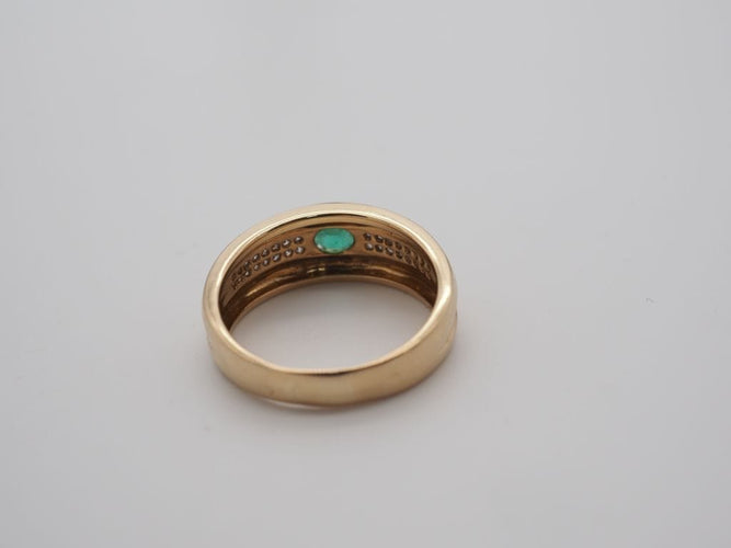 Bague 59 Bague émeraude et or jaune 58 Facettes