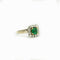 Bague Bague vintage or jaune émeraude 58 Facettes