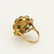 Bague 49,5 Bague dôme en or jaune et tourmalines vertes 58 Facettes MAN1695X2