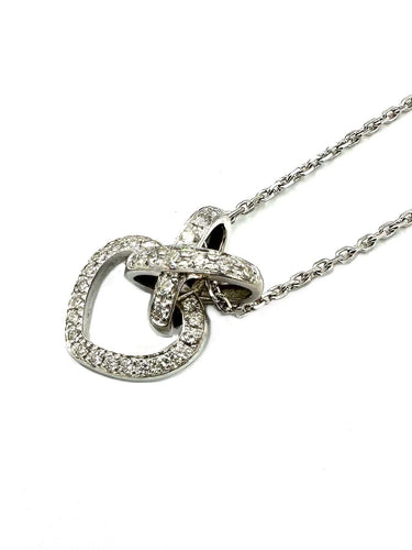 Collier CHAUMET - Collection Liens, collier or blanc, diamants (full set) 58 Facettes