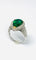 Bague 53 Bague moderne en or jaune avec émeraude naturelle en forme de poire et diamants 58 Facettes E19