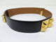Collier vintage ceinture HERMES medor collier de chien en cuir box noir t76 58 Facettes 265992