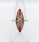 Bague 56 Bague marquise art deco or rose 18k diamant taille ancienne, diamants tailles roses, rubis et saphirs (circa 1920) 58 Facettes A05470